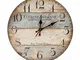LOHAS Home 30cm Retro Wall Clock Vintage Decor Silent Non Ticking Orologi al Quarzo