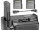 Neewer® Professionale Verticale Battery Grip con 2 Pezzi 7.4 V 1050 mAh Sostituzione Batte...