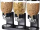 U.B.T Dispenser triplo per alimenti, per cereali, per dolci, noci, cereali, cereali, snack