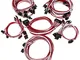 SUPER FLOWER Sleeve Cable Kit Pro - weiß/rot