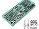 Set di 20 pezzi di rubinetti matrici HSS M3-M12 vite 25 mm Die Thread rubinetti chiave man...