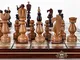Presidente - grande 45cm/17,8 in artigianali insieme di scacchi in legno ciliegio