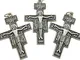 Crocifisso Set di tre crocifissi San Damiano alti 6,5 cm. Croce francescana in metallo. Cr...