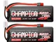 GOLDBAT Batteria RC serie Champ 5200 mAh 7.4 V 2S 100C Batteria LiPo con spina Deans per R...