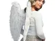 Boland 52798 - Ali di piume d'angelo, dimensioni 50 x 50 cm, bianco, cupido, messaggero ce...