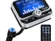 Trasmettitore FM Bluetooth Auto, Clydek Adattatore per Caricabatterie con display da 1,8 "...
