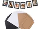 VEESUN Portafoto con Mollette 30 PCS, Cornici Carta per Foto Sospesa 3 Colori, Portafoto d...