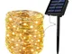 Rophie Catena Luminosa Solare Stringa Luci 200 LED 8 Modi 22m Luci Solari Giardino Imperme...