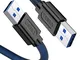 ANDTOBO Cavo Con Doppio USB, Cavo USB 3.0 Doppio Maschio Compatibile Con Alloggiamenti Del...