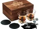 Bicchieri da Whiskey Ritorti Set da 2 – Set Regalo Pietre da Bourbon Whiskey – Pinze per P...