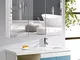 COSTWAY Mobile a Specchio per Bagno Armadietto Arredo con Specchio a Parete con 3 Ante, Bi...