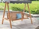 Dondolo da Giardino/Terrazza con Tettuccio Parasole (LxPxA) 200 x 130 x 185 cm Panca a 2 P...