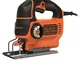 BLACK+DECKER KS801SE-QS Seghetto Alternativo Ad Azione Pendolare in Cartone e 1 lama, Oran...