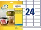 Avery Italia J4773-10- Set di Etichette per Identificare Cavi ElettriciBianco, 63.5 x 33.9...