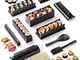 Virklyee Set 11PCS DIY Sushi Maker Tools Principianti Facile 8 forme diverse, adatto agli...