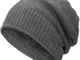 Compagno caldo berretto foderato berretto invernale beanie design in maglia fina con soffi...