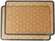 Amazon Basics Tappetini da forno in Silicone Macaron, Set da 2 pezzi, Rettangolare, Marron...