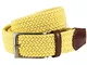Lindenmann Mens Braided Textile belt/Mens Belt, textile and leather, yellow, Größe/Size:90