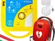 AMI ITALIA® Defibrillatore semiautomatico SAVER ONE con batteria non ricaricabile e coppia...