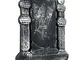 Boland- Decorazione Lapide Tombstone Flying Skull Rip, Grigio, 50x30 cm, 72019