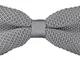 TigerTie - maglia-papillon -grigio Uni monocromatico + box - volare 30 fino a 55 cm regola...