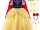 JerrisApparel Costume Principessa Biancaneve Bambina Vestito Cosplay Carnevale Festa (6 an...