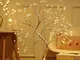 Bsopem - Luce a forma di albero di ciliegio, con USB, per albero di Natale, con luce LED a...