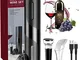 Cavatappi Elettrico per Vino, Set di Apribottiglie Elettrico 5 In 1 con Linea di Ricarica...