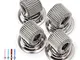 BTSKY 4 Pcs fermasoldi con anello a molla regolabile, clip rimovibile in acciaio inox, ada...