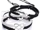 REYOK 4Pcs bracciali Unisex Intrecciati con Simbolo dell’Infinito, Braccialetti Infinito I...