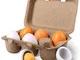 StillCool Uova di Pasqua 6pcs i tuorli di legno di uova di Pasqua pretende che i bambini g...