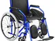 AIESI® Sedia a rotelle pieghevole leggera per disabili ed anziani AGILA EVOLUTION PLUS # B...