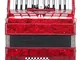 Classic Cantabile Fisarmonica 48 Bassi, Rosso