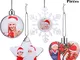 4 Pezzi Foto Ornamenti di Plastica Natale Palla Foto Ornamenti per Parete Foto di Natale M...