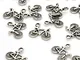 Beads Unlimited - Ciondolo a forma di bicicletta, in metallo argentato, 18 x 13 mm