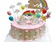 BluVast Cake Topper Kit,Decorazione Torta Unicorno, Unicorno Arcobaleno Palloncino Happy B...