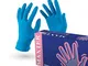 VENSALUD Guanti in nitrile usa e getta, senza talco, confezione da 100 guanti, colore: blu...