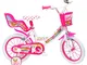 Unicorn, Bicicletta Bambino, Bianco-Rosa, Misura 14"