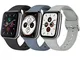 Wanme 3 Pack Compatibile per Cinturino Apple Watch 38mm 40mm 41mm 42mm 44mm 45mm , Silicon...