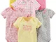 Simple Joys by Carter's - Body a maniche corte da bambina, confezione da 6 ,Pink/Yellow ,0...