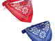 MenYiYDS 2 pezzi bandana per cani, collare per cani, sciarpa per cani rinfrescante, bandan...