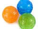 PETTOM 3Pz Palline per Cani Indistruttibile, Palla Cane Suono in Gomma, Palle Giocattolo p...