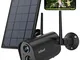 Telecamera Wi-Fi Esterno Batteria 10400mAh Senza Fili con Solare Pannel, ieGeek WiFi Video...