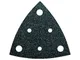 Fein - Set di fogli abrasivi perforati di forma triangolare, grana 80, confezione da 5 pez...
