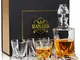 KANARS Bottiglie e Bicchieri whisky, 800ml Bottiglia con 4x 300ml Bicchieri, Decanter da W...