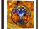 Quadro Cornice marrone Gustav Klimt Stampa Foto Secessione oro 50x50 cm
