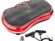 FITFIU Fitness PV-100 - Piattaforma vibrante oscillante colore rosso con movimento su 2 pi...