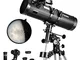 Telescopio 130EQ riflettori newtoniani per adulti, con adattatore per smartphone con lente...