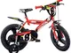 Dino Bikes 143 GLN bicicletta 14" serie 23 con rotelle e doppio freno per bambini dai 4 ai...
