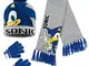 Sonic The Hedgehog Cappello Bambino, Set Invernale Cappello Sciarpa e Guanti (Multicolore...